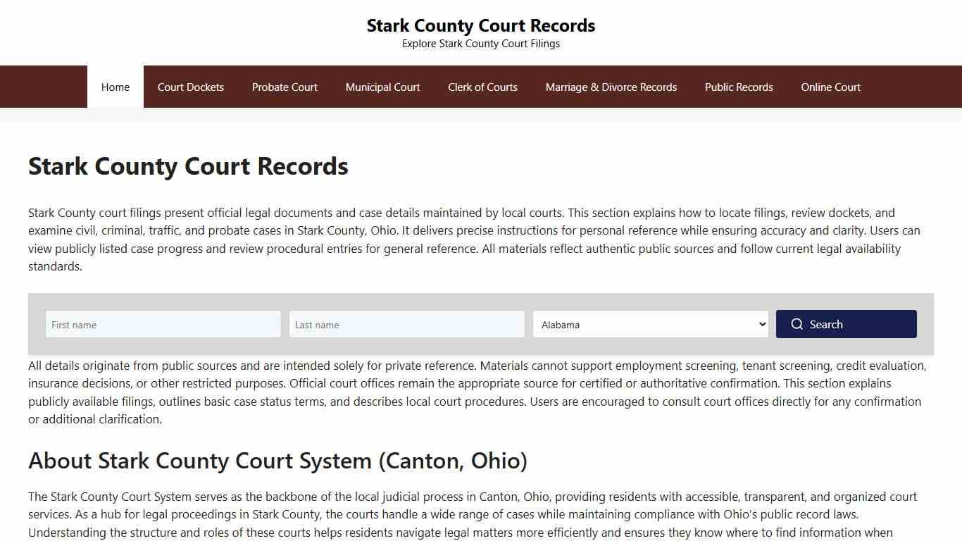 Stark County Court Records