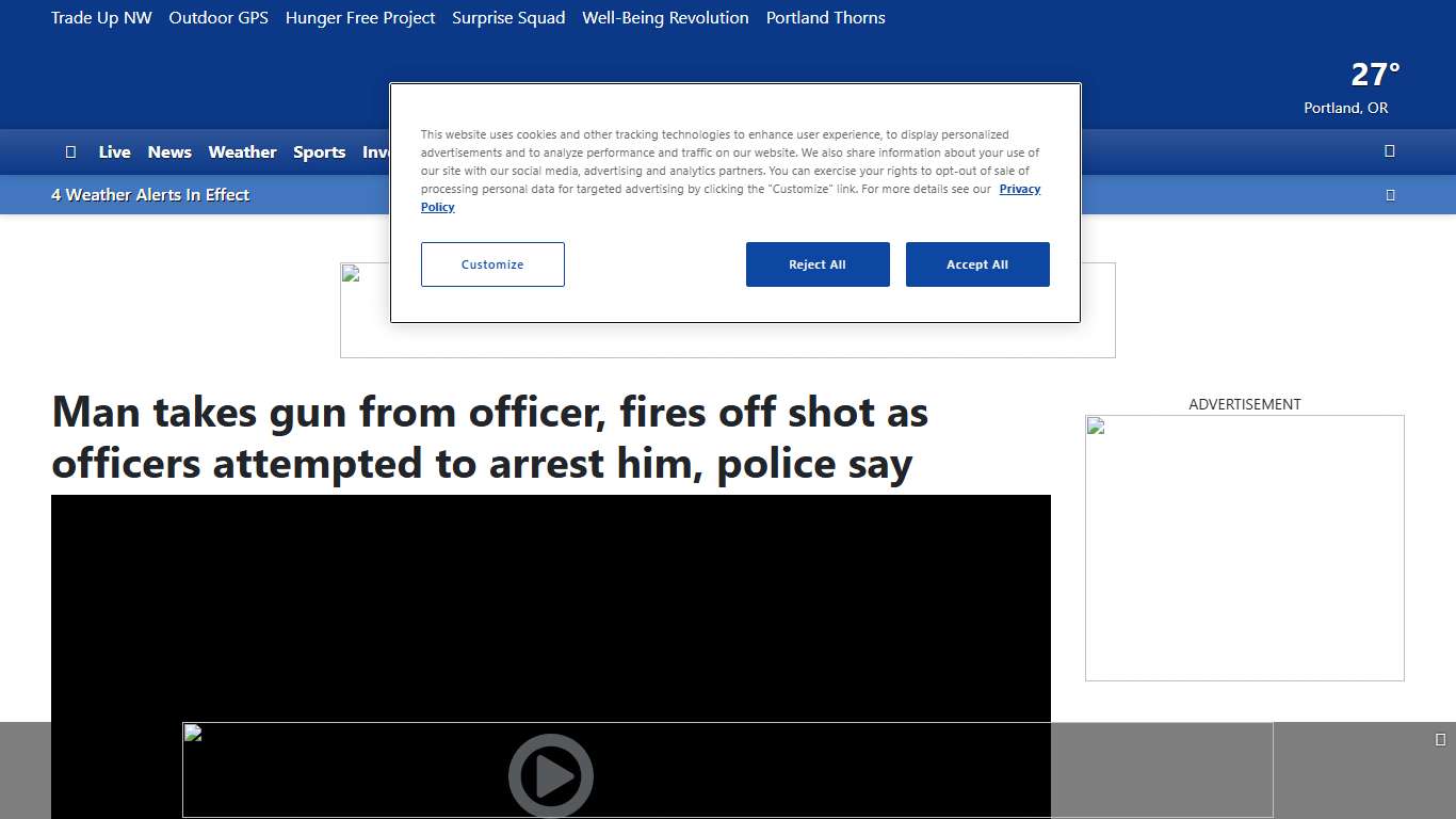 Man takes gun from officer, fires off shot as officers attempted to arrest him, police say