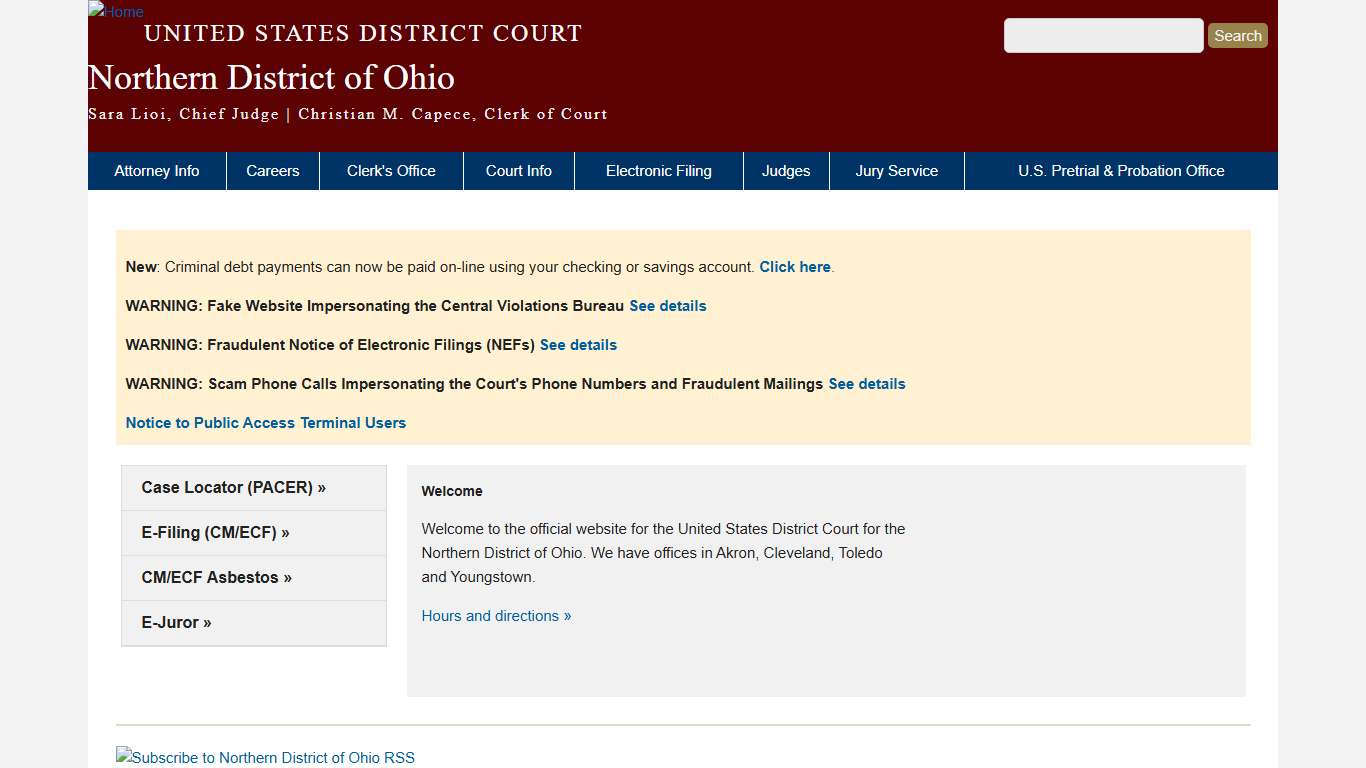 Northern District of Ohio | United States District Court